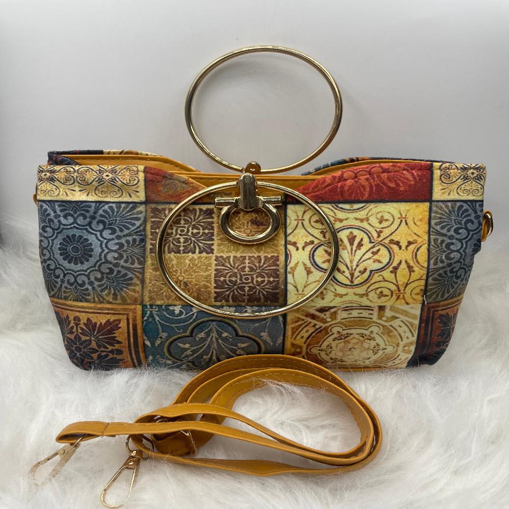 Dual Elegance Zip Handbag