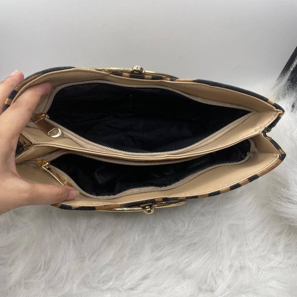Dual Elegance Zip Handbag